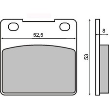 Rear Brake Pads for Suzuki RG 250 W Gamma 250 2000 > RMS 225101190