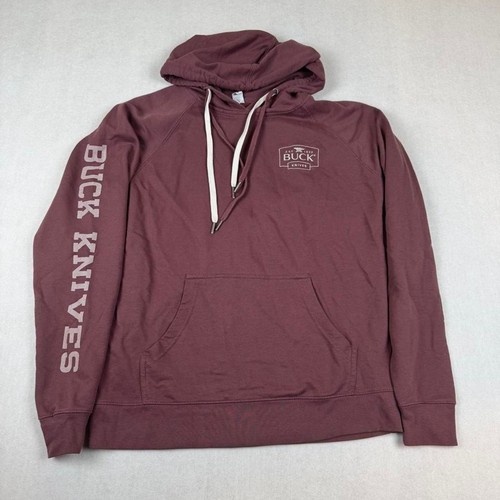 Buck knives burgundy hoodie - knives,