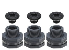 3pcs PVC Bulkhead Fitting with