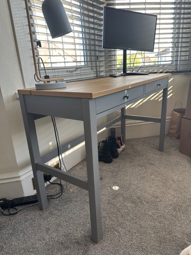 Ikea light grey desk - grey, with
