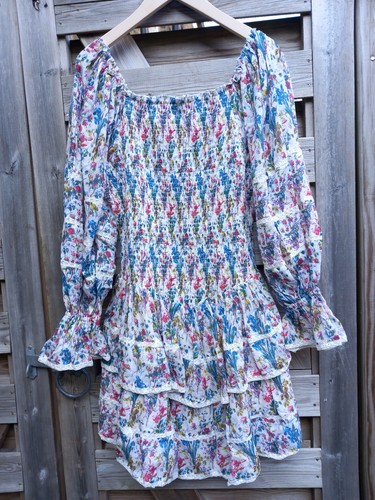 Multi colour floral - floral, ruched