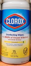 Clorox Disinfecting Cleaning Wipes Bleach-Free Crisp Lemon 75 Ct Canister