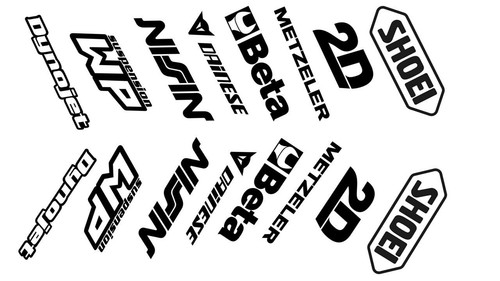 Motorbike sponsor decals - x,