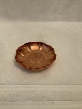 Copper Bowl With Flower 5 3/4” 