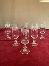 6 Crystal d'Arques Luminarc Champagne Flutes Model SARMENT (3 lots available)