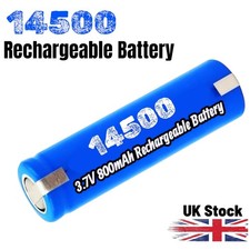 14500 Rechargeable Lithium Batteries GENUINE 3.7v 800mAh Li-Ion Cell Battery UK