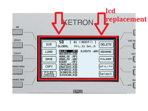Lcd display for ketron x4 - for,