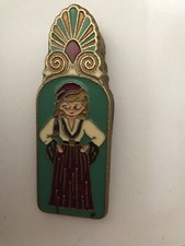 Vintage Brass And Enamel Heavy