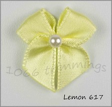 Satin Ribbon Bows With Pearl