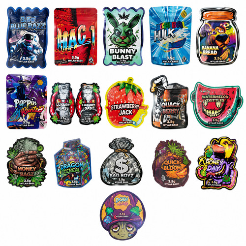 Printed resealable bags - 3.5g,