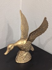 Brass Duck Goose Figure Flying