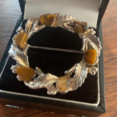 Scottish silver tone - silver, brooch