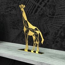 Okunai Geometric Free Standing Metal Giraffe Ornament Homeware Gifts Minimise