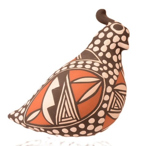 Acoma pueblo quail pottery - pottery, by