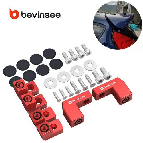 Rear wing spoiler lip riser - lip,