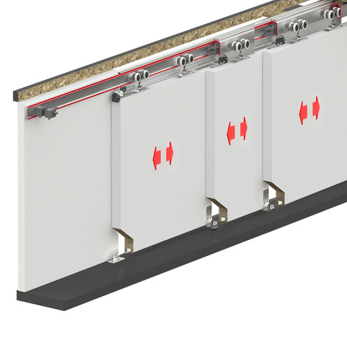 Telescopic sliding door track - door,