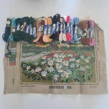 Dimensions Country Lane Tapestry Canvas Kit Vintage 1993 - Started