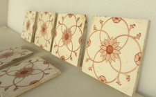Antique Ceramic Tile Floral