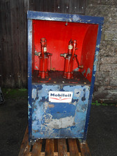 Vintage Mobiloil Castrol Oil Dispenser Double Pump Cabinet, Forecourt  display