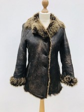 Beautiful Toscana suede real Sheepskin shearling fitted Coat Jacket