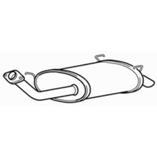 Quality Rear Exhaust Silencer Back Box for Nissan Primera GA16DE 1.6 (1999-2001)