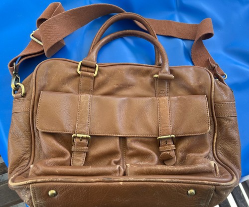 John rocha brown leather bag - john,
