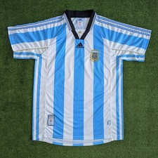 ARGENTINA NATIONAL TEAM 1998 HOME FOOTBALL SHIRT JERSEY VINTAGE SIZE XL ADIDAS