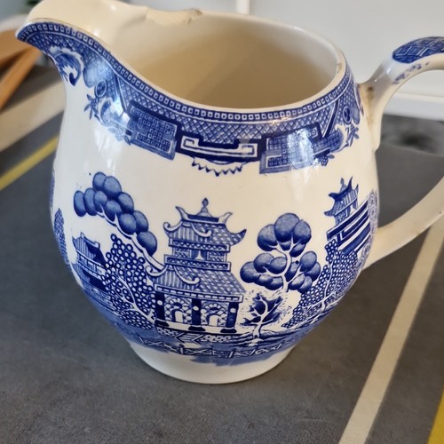 Old willow blue white - white,