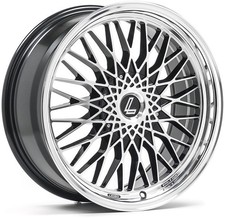Alloy Wheels 17" Lenso Eagle 3 Black Polished Face For VW Golf R32 [Mk4] 02-04
