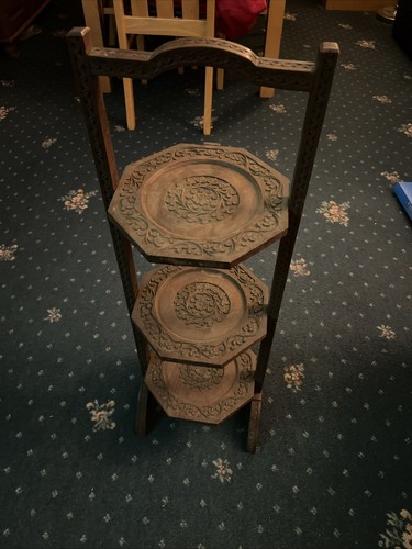 Vintage wooden tier cake - wooden,