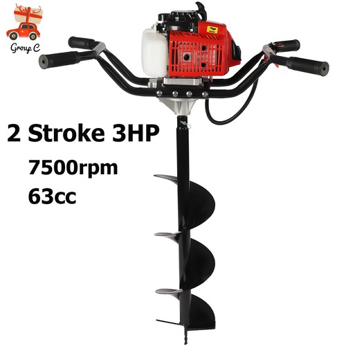 Man petrol earth auger - earth,