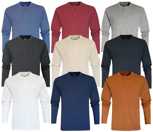 Mens henley long - sleeve, jersey
