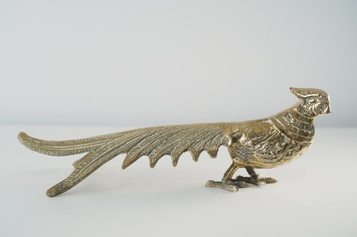 Vintage solid brass pheasant - vintage,