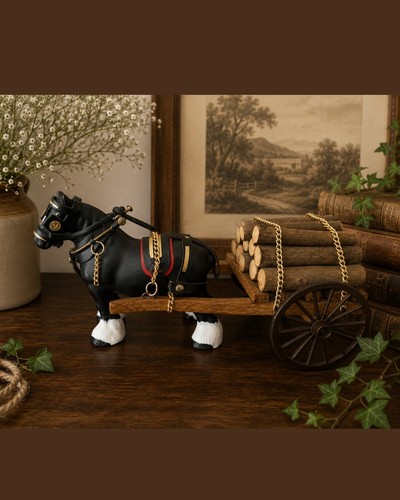 Vintage ceramic shire - ceramic, horse