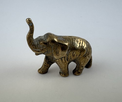 Vintage solid brass elephant - brass,