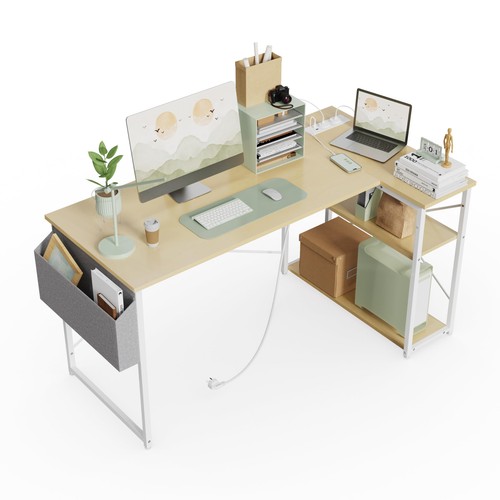 Bexevue small shaped desk - bexevue,