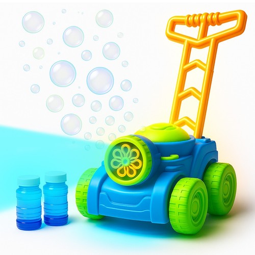 Kids lawn mower bubble blowing - lawn,