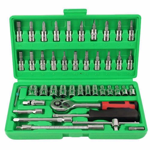 46pcs inch metric - 46pcs, 1/4