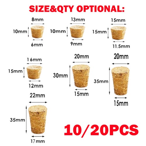 20x tapered cork plugs - tapered,