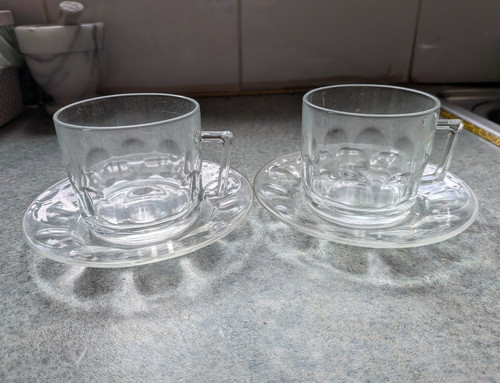 Clear glass coffee cup - clear, &