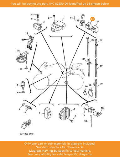 Yamaha relay assy - relay,