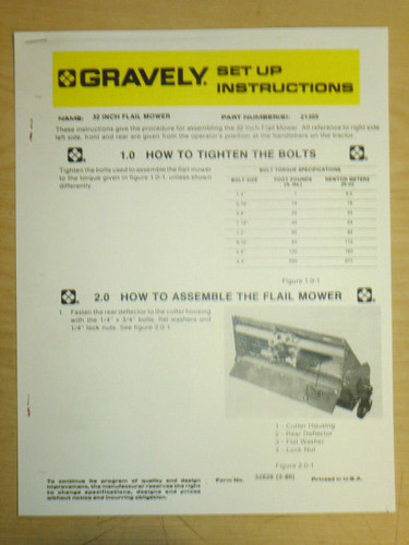 Gravely flail mower operator - gravely,