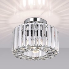 HAUSPRO Chandelier Crystal Ceiling Light Modern Glass Lights Silver Lighting NEW
