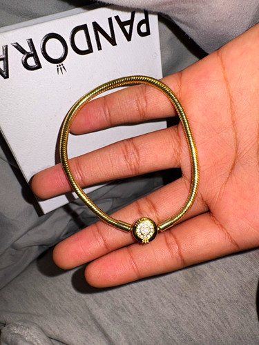 Pandora gold snake - gold, charm
