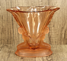 Original Art Deco Walther & Sohne Pink Windsor Vase