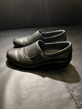 Loretta Handmade Womens Black Leather Elasticated Slip On Comfort Shoes UK 5K