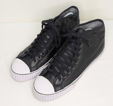 PF Flyers Classic Men's Size 9.5 Women's Size 11 Black Shoes White Toes