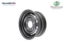 wolf  heavy duty steel wheel 16x6.5 matt black ANR4583PM Fits - Defender 