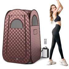 Costway Portable Home Sauna Full Body Steam Sauna Tent w/3L Steam Generator
