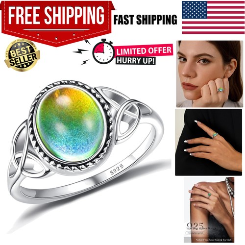 925 sterling silver mood ring - sterling,